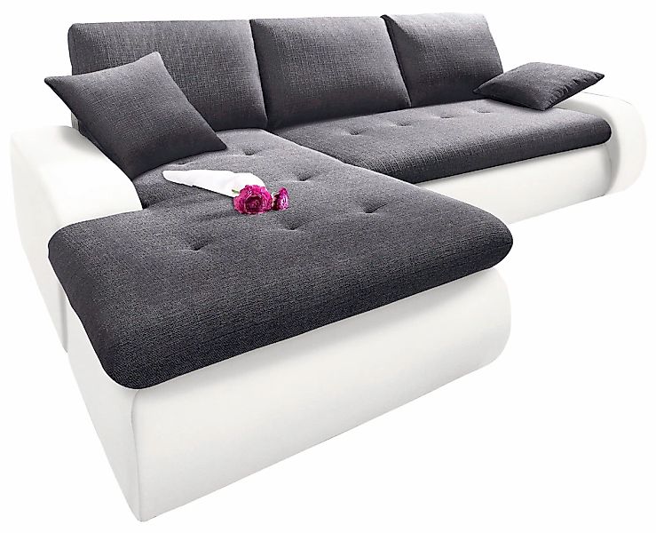 TRENDMANUFAKTUR Ecksofa "Indie, modern und bequem, Materialmix, L-Form", wa günstig online kaufen