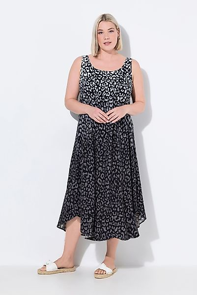 Ulla Popken Maxikleid Midikleid Leo-Farbverlauf Rundhals günstig online kaufen
