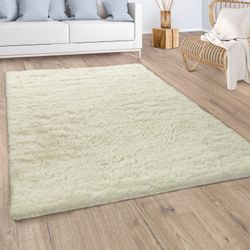 Paco Home Hochflor-Teppich "Silky 591" rechteckig 37 mm Höhe Uni-Farben, be günstig online kaufen