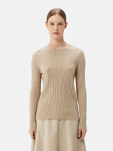 GOBI Cashmere Rundhalspullover Naturfarbe Kaschmir Pullover günstig online kaufen