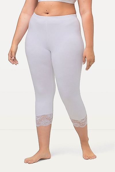 Ulla Popken Caprihose Capri elastischer Spitzensaum günstig online kaufen