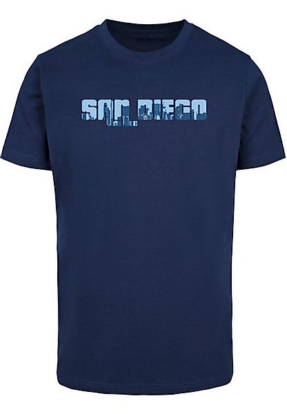 Merchcode T-Shirt Merchcode Herren Grand San Diego Skyline T-Shirt Round Ne günstig online kaufen