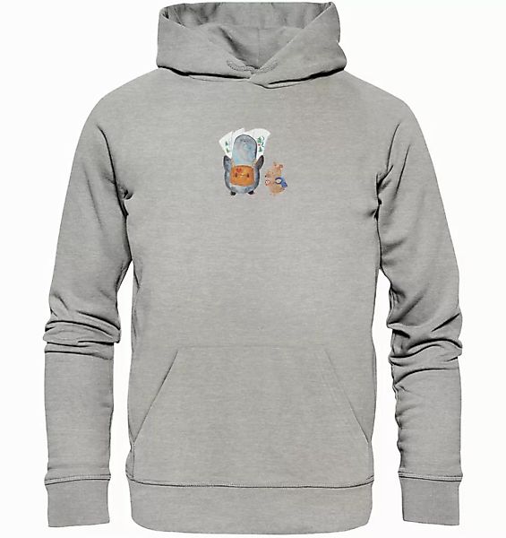 Mr. & Mrs. Panda Hoodie Größe XXL Pinguin & Maus Wanderer - Heather Grey - günstig online kaufen