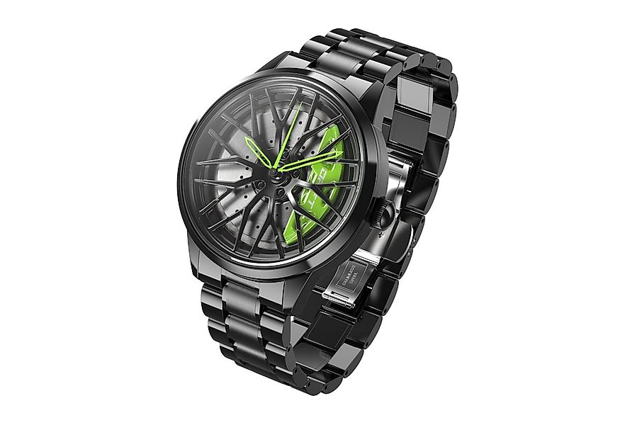 DRIFTELEMENT Quarzuhr MOTORSPORT FELGENUHR, Dreidimensionales Felgendesign günstig online kaufen