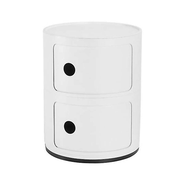 Kartell - Componibili 2 Container matt - weiß/matt/H x Ø 40x32cm günstig online kaufen