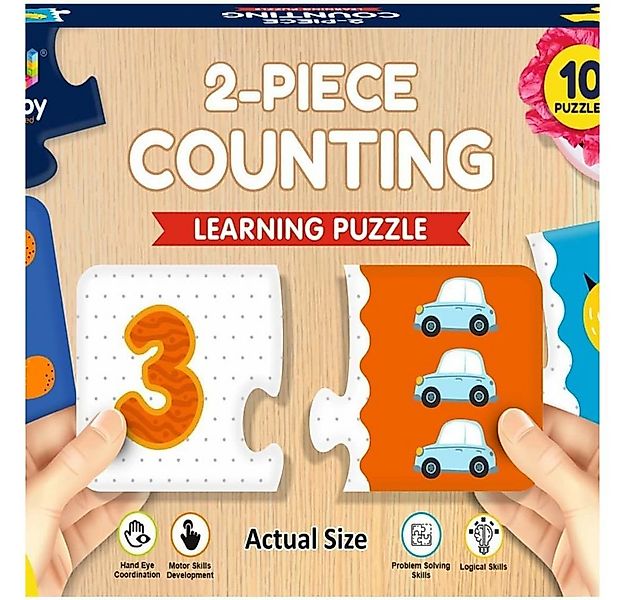 Webby Toys Puzzle Montessori Lernpuzzle-Set – 2 Teile – Interaktives Kinder günstig online kaufen