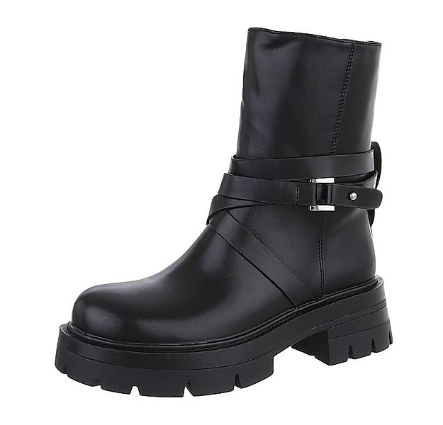 Ital-Design Damen Bikerschuhe Biker Westernstiefelette (87451926) Blockabsa günstig online kaufen