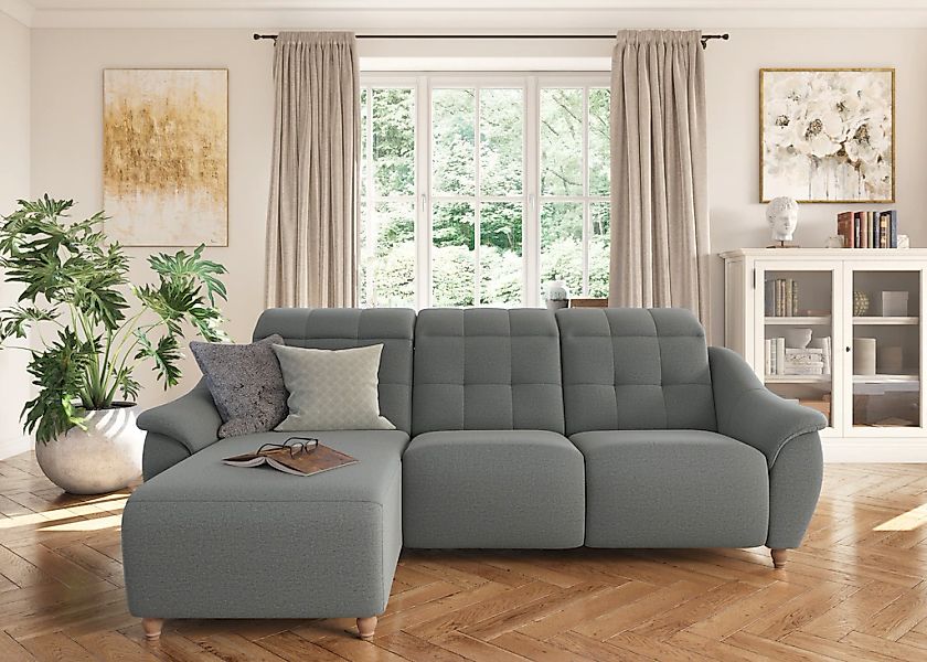 Home affaire Ecksofa "Boston L-Form" Kopfteilverstellung an jeder Sitzfläch günstig online kaufen