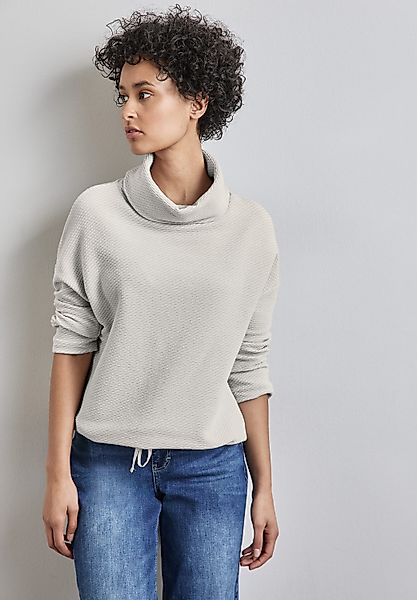 STREET ONE 3/4-Arm-Shirt, in Struktur-Optik und mit Schalkragen günstig online kaufen