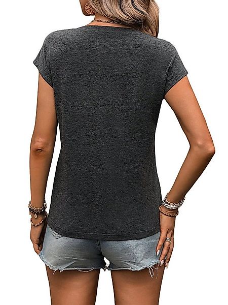 PYLIKE V-Shirt Bequemes Shirt Damen Ärmellos Basic-Shirt mit Sonnenblume Pr günstig online kaufen