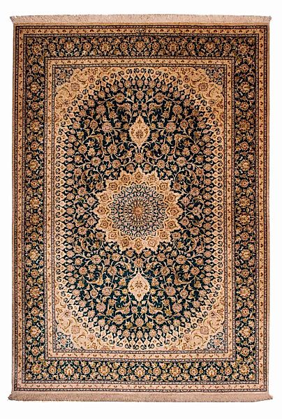 morgenland Seidenteppich »Ghom - Seide Medaillon 216 x 132 cm«, rechteckig, günstig online kaufen