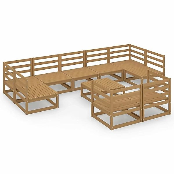 vidaXL 10-tlg Garten-Lounge-Set Massivholz Kiefer Modell 35 günstig online kaufen