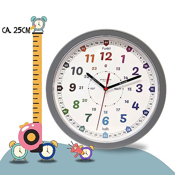 Bada Bing Wanduhr Lernuhr für Kinder günstig online kaufen