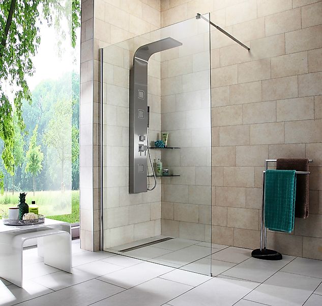 welltime Walk-in-Dusche Tropea light, Einscheibensicherheitsglas, Inklusive günstig online kaufen