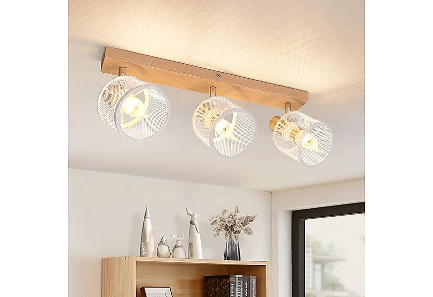 ZMH Deckenstrahler Wohnzimmer 3 Flammig Schwenkbar 350° E14 Deckenleuchte S günstig online kaufen