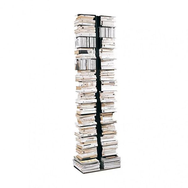Opinion Ciatti - Ptolomeo X2 Büchersäule - schwarz/lackiert/Fuß edelstahl/3 günstig online kaufen