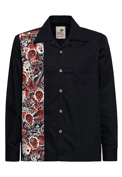 KingKerosin Langarmhemd Rockabilly mit seitlichem illustrativen günstig online kaufen