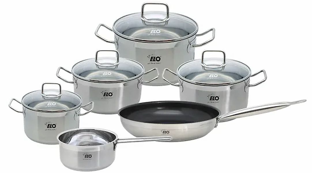 Elo Basic Topf-Set »Basic Profi Duo Therm Topfset 6-teilig«, Edelstahl, (Se günstig online kaufen