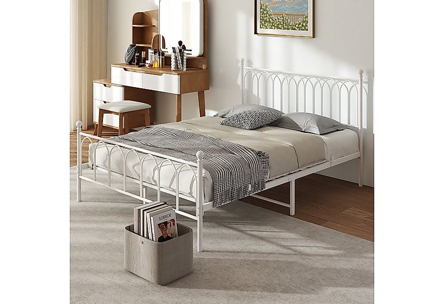 REDOM Metallbett Jugendbett mit Lattenrost ohne Martatze (1-tlg), 140x200 c günstig online kaufen