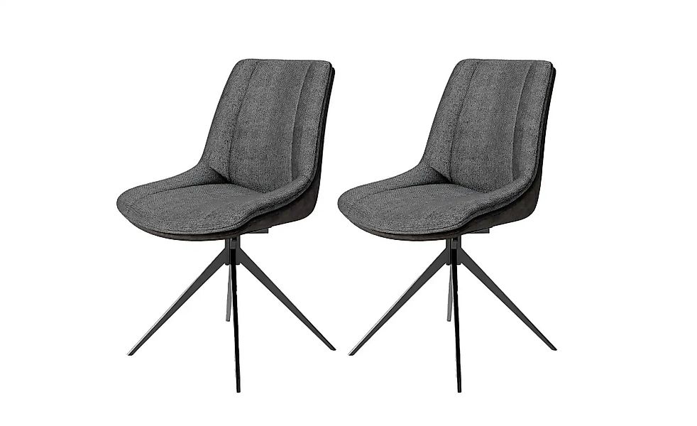 by Living Esszimmerstuhl 2er-Set  Phoenix ¦ grau ¦ Maße (cm): B: 50 H: 88 S günstig online kaufen