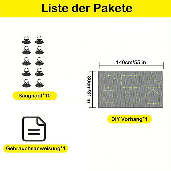 Verdunklungsrollo Tragbarer Fenstervorhang 100 % Verdunkelungsvorhang günstig online kaufen