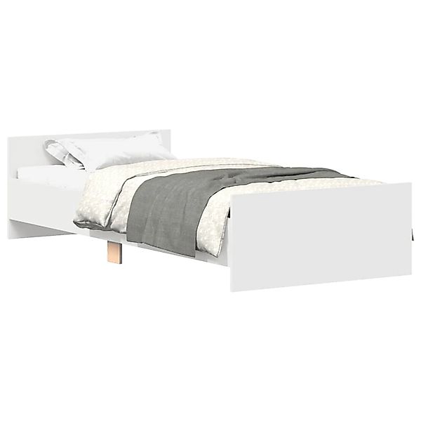 vidaXL Bettgestell Weiß 100x200 cm Holzwerkstoff 835932 günstig online kaufen
