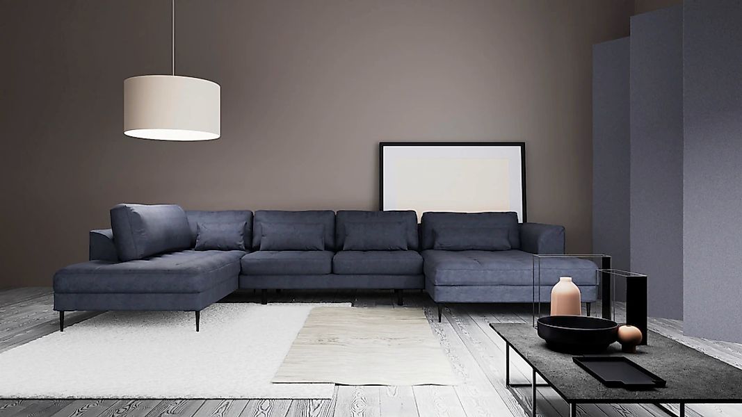 TRENDMANUFAKTUR Wohnlandschaft "Luzi, gemütliches Sofa, extra viel Platz, v günstig online kaufen