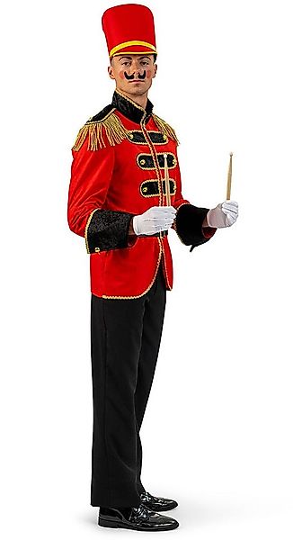 Karneval-Klamotten Kostüm Zirkus Jacke Herren rot mit Epauletten u. Goldban günstig online kaufen