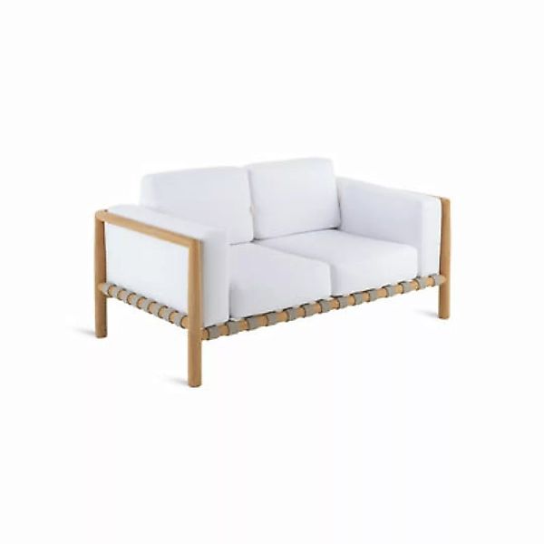 Kissenset  textil weiß / für das 2-Sitzer-Sofa Pevero - Unopiu - Weiß günstig online kaufen
