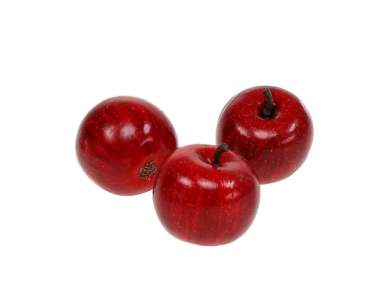 Kunstpflanze Deko-Apfel Rot Glänzend Kunstfrüchte 4, Viana, Höhe 4.5 cm günstig online kaufen