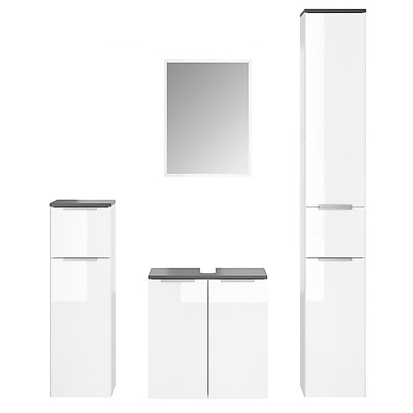 Vicco Badmöbel-Set Otis, Weiß, 4 Teile, (4-er Set, 4-St., 4er Set) günstig online kaufen