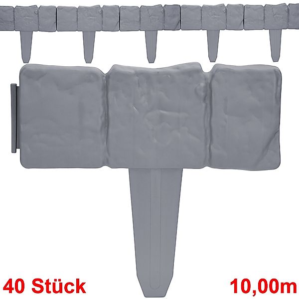 Beeteinfassung 4er-Set Granitoptik 10m günstig online kaufen