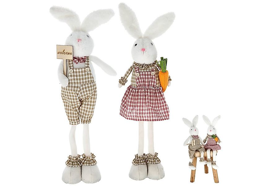 CEPEWA Dekofigur Kantenhocker Osterhasen 2er Set 15x60x10cm Polyester Oster günstig online kaufen