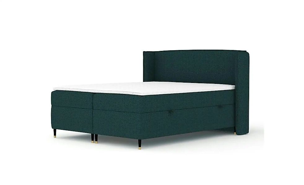 Boxspringbett mit Stauraum   ¦ grün ¦ Maße (cm): B: 198 H: 117 Betten > Kom günstig online kaufen