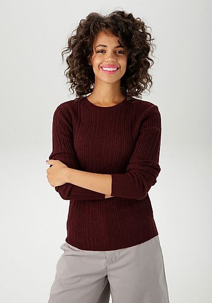 Aniston CASUAL Strickpullover im Ripp-Muster-Mix günstig online kaufen