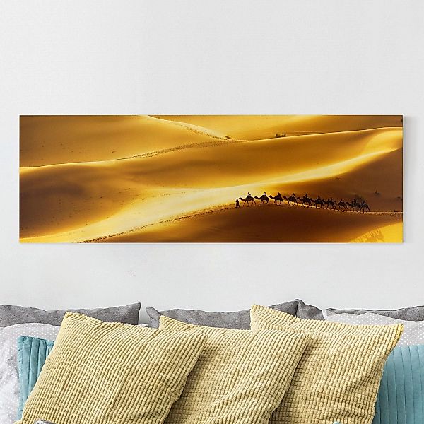 Leinwandbild Wüste - Panorama Golden Dunes günstig online kaufen