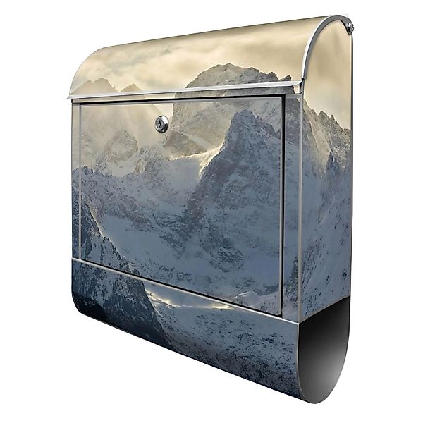 Banjado Design Briefkasten Silber Pulverbeschichtet 39x47x14cm 2 Schlüssel günstig online kaufen
