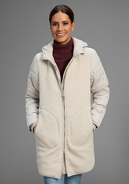 KangaROOS Hybridjacke Übergangsjacke aus Teddy-Fleece mit gesteppten Ärmeln günstig online kaufen
