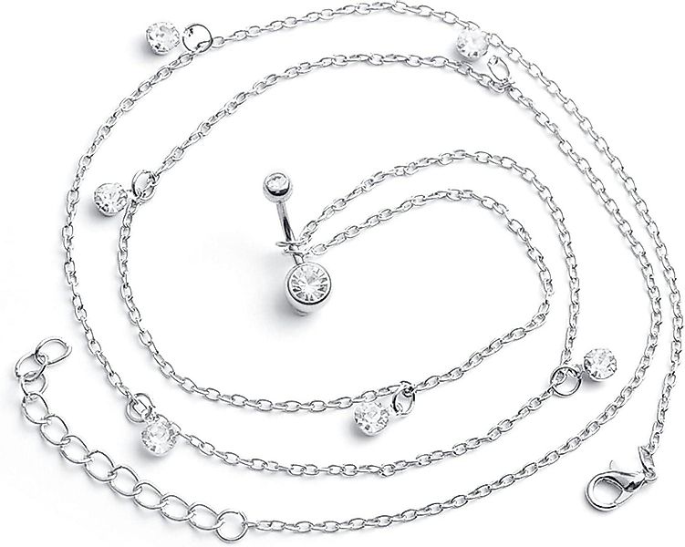 Crdifu Bauchnabelpiercing-Set Silber Bauchnabelpiercing 10mm Chirurgenstahl günstig online kaufen