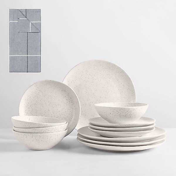 Broste Copenhagen Geschirr-Set »Nordic Vanilla, inklusive Geschirrtuch Set« günstig online kaufen