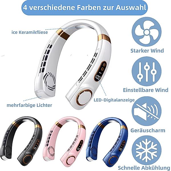 BlingBin Umhängeventilator Nackenventilator Tragbarer Mini Hals günstig online kaufen
