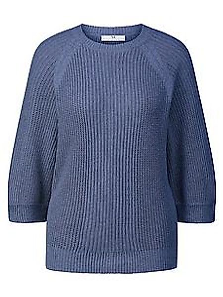 Rundhals-Pullover Peter Hahn blau günstig online kaufen