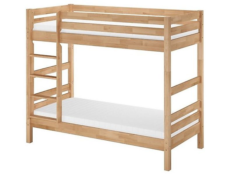ERST-HOLZ Etagenbett Breites Etagenbett Stockbett Holzbett Buche Massiv Nat günstig online kaufen