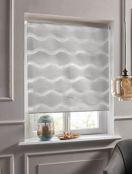 Guido Maria Kretschmer Home&Living Doppelrollo "Wellen" Lichtschutz Blendsc günstig online kaufen