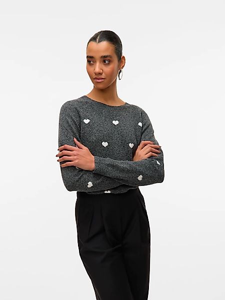 Vero Moda Rundhalspullover "VMDOFFY INTARSIA LS O-NCK PULLOV GA NOOS" mit H günstig online kaufen