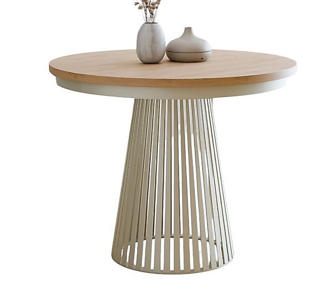 Compleo Esstisch Rund, Säulengestell mit Rillenstruktur DAST (TOPSELLER), A günstig online kaufen