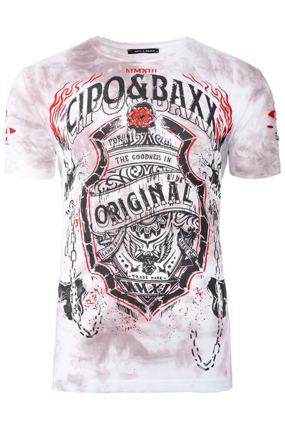 Cipo & Baxx Print-Shirt Extravagantes Kurzarm günstig online kaufen