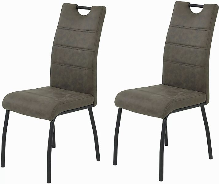 HELA 4-Fußstuhl "PETRA", (Set), 2 St., Vierfußstuhl; Vintage Optik; mit Gri günstig online kaufen