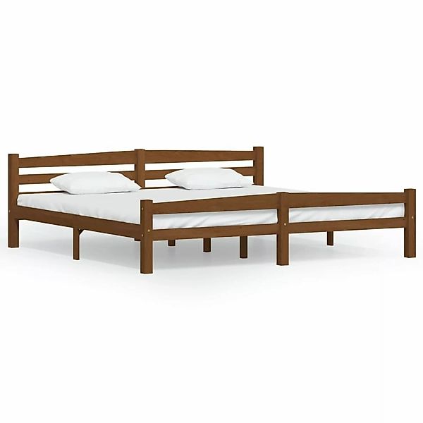 vidaXL Massivholzbett Honigbraun Kiefer 200x200 cm649495 günstig online kaufen