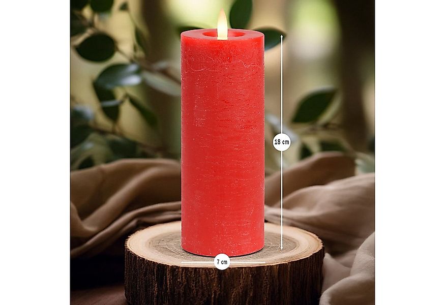 matches21 HOME & HOBBY LED-Kerze LED Stumpenkerze Wachs, Flackernde Flamme, günstig online kaufen